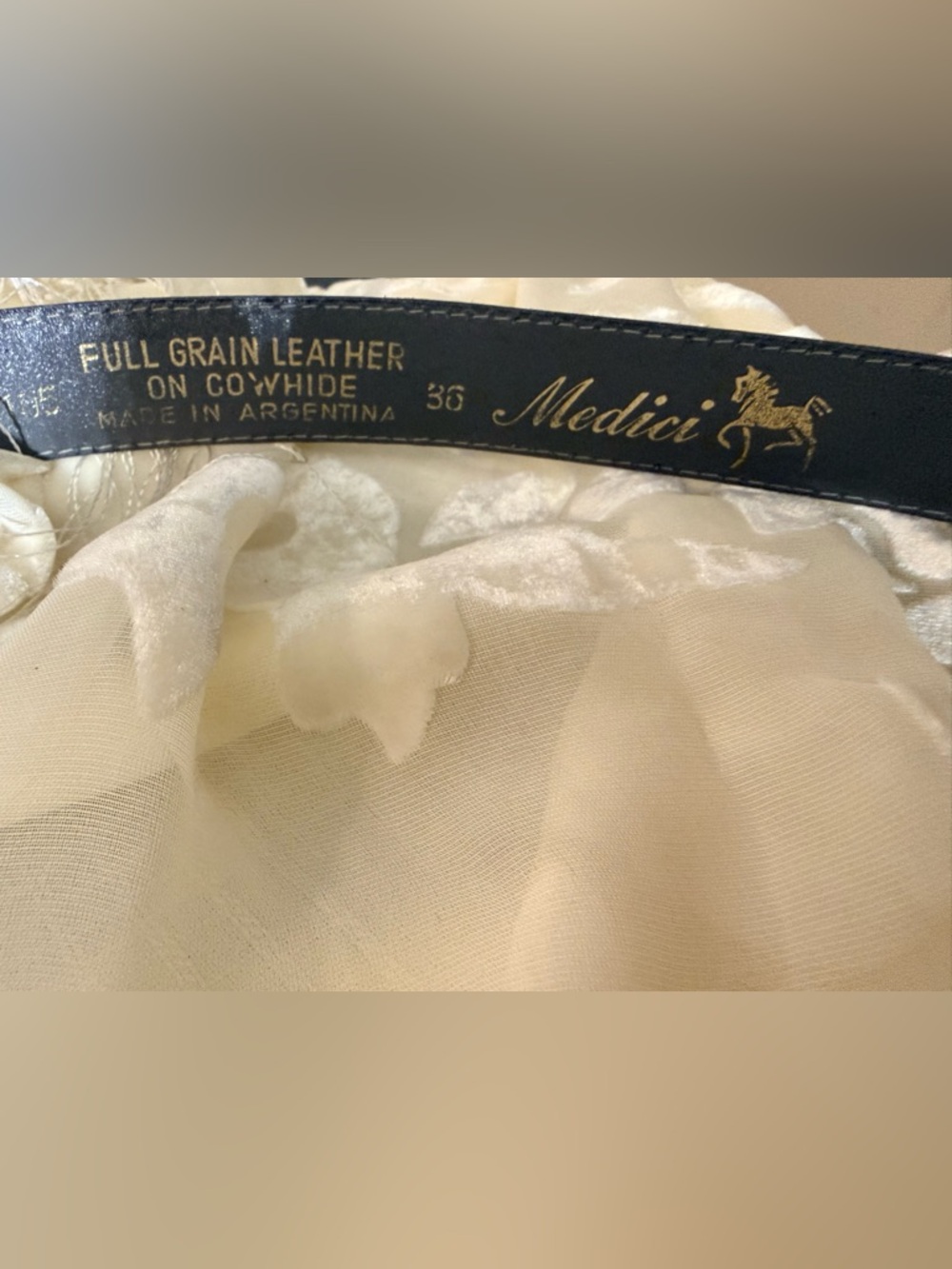 Medici Black Full Grain Leather Men’s Belt